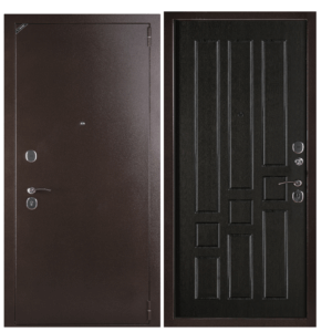 Входная дверь КОМФОРТ антик медный\венге  960x2200