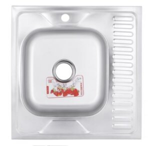 Мойка накладная  Zerix  Z6060L-04-160E (Satin) левая