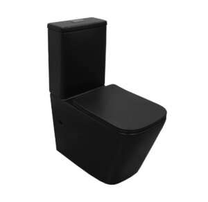 Унитаз-компакт Azario Black King AZ-8303D с быстросъемным сиденьем микролифт, черный