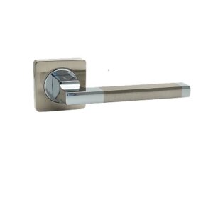Ручка дверная S-Locked на квадратном основании А-120 SN/CP матовый никель/хром