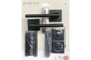 Комплект дверной фурнитуры  PUERTO черный, SET 514-03 2070PL 2S Black